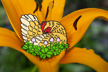 Load image into Gallery viewer, Enamel Pin - Sleepy Clover Chicken

