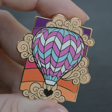 Load and play video in Gallery viewer, Enamel Pin - Trans Pride Hot Air Balloon Pin
