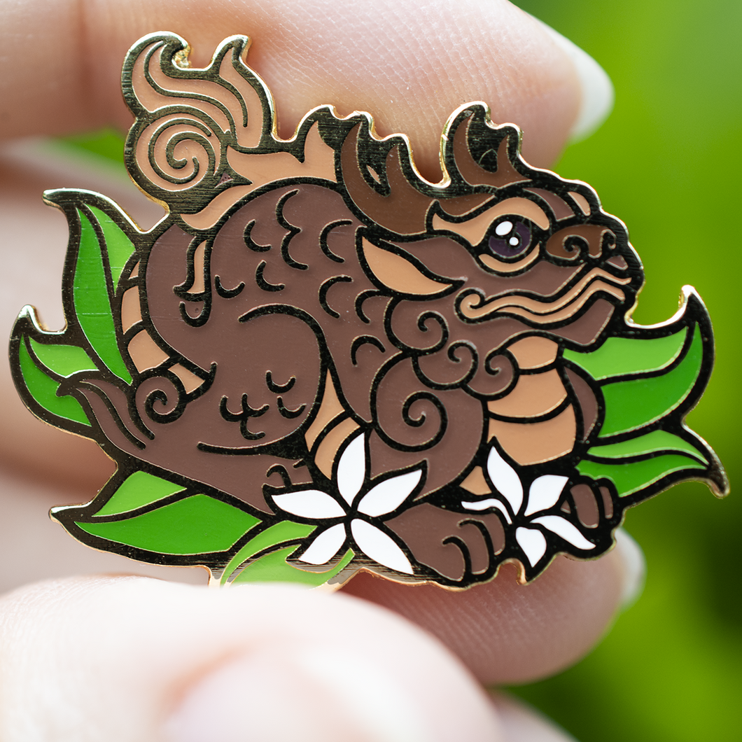Enamel Pin - Tiny Yixing Tea Pet Dragon