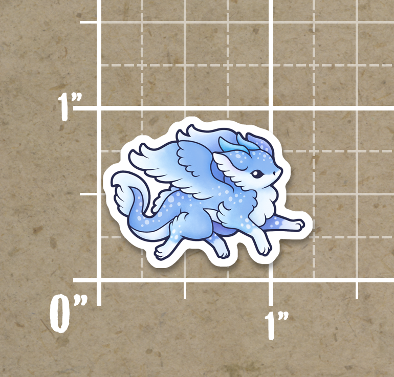 Vinyl sticker - Tiny Cloud Dragon - 1 x 1.25 – TeaToucan