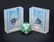 Load image into Gallery viewer, Giant D20 Mold - Silicone Mold for Diorama Dice - 40mm d20 Mold-TeaToucan