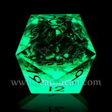 Load image into Gallery viewer, Giant Artisan d20 - Ghost Ship (Ship-in-a-Bottle Dice Series)