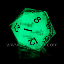 Load image into Gallery viewer, Giant Artisan d20 - Ghost Ship (Ship-in-a-Bottle Dice Series)