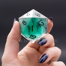 Load image into Gallery viewer, Giant Artisan d20 - Ghost Ship (Ship-in-a-Bottle Dice Series)
