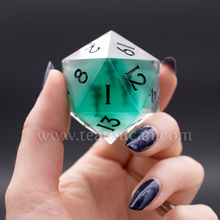 Load image into Gallery viewer, Giant Artisan d20 - Ghost Ship (Ship-in-a-Bottle Dice Series)