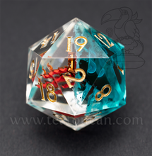 Load image into Gallery viewer, Giant Artisan d20 - Chinese Junk Ship (Ship-in-a-Bottle Dice Series)