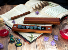 Load image into Gallery viewer, Mahogany Dice Box - Magnetic Hardwood Dice Vault-Dice Box-TeaToucan
