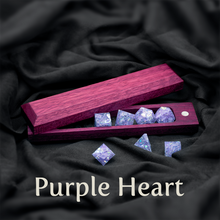 Load image into Gallery viewer, Purpleheart Dice Box - Magnetic Hardwood Dice Vault-Dice Box-TeaToucan
