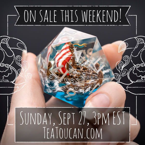 Viking Ship d20's will be on sale Sunday, September 27th at 3pm EST