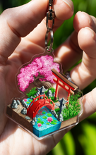 Load image into Gallery viewer, Acrylic Charm Keychain - Japanese Zen Garden
