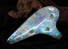 Load image into Gallery viewer, Alto C Ocarina - Handmade Resin 12 Hole AC Ocarina - Opal Butterflies #005
