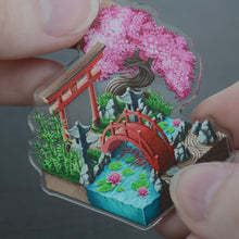Load and play video in Gallery viewer, Acrylic Charm Keychain - Japanese Zen Garden
