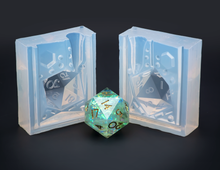 Load image into Gallery viewer, Giant D20 Mold - Silicone Mold for Diorama Dice - 40mm d20 Mold-TeaToucan
