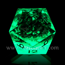 Load image into Gallery viewer, Giant Artisan d20 - Ghost Ship (Ship-in-a-Bottle Dice Series)
