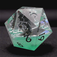 Load and play video in Gallery viewer, Giant Artisan d20 - Ghost Ship (Ship-in-a-Bottle Dice Series)
