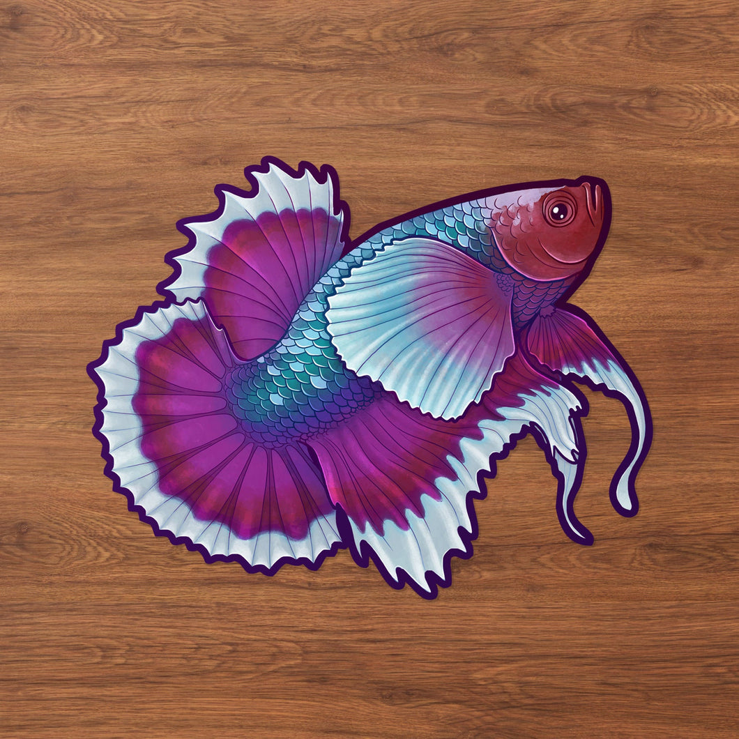 Betta Fish Sticker-TeaToucan