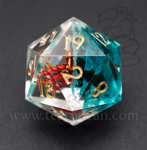 Load image into Gallery viewer, Giant Artisan d20 - Chinese Junk Ship (Ship-in-a-Bottle Dice Series)
