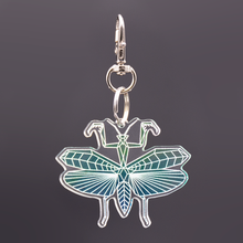 Load image into Gallery viewer, Geometric Mantis Acrylic Keychain-TeaToucan
