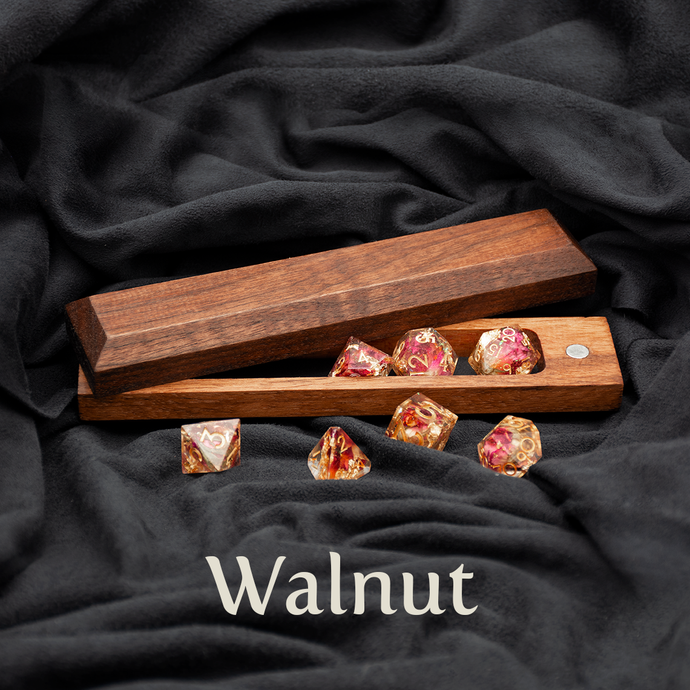 Black Walnut Dice Box - Magnetic Hardwood Dice Vault-Dice-TeaToucan